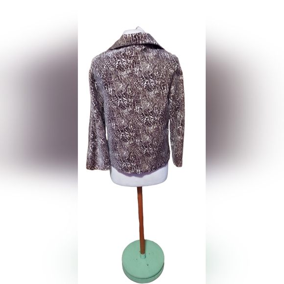 Talbots Petites 10p Jacket Coat Leopard Print Outerwear Woman Peacoat Bu… - Picture 4 of 5